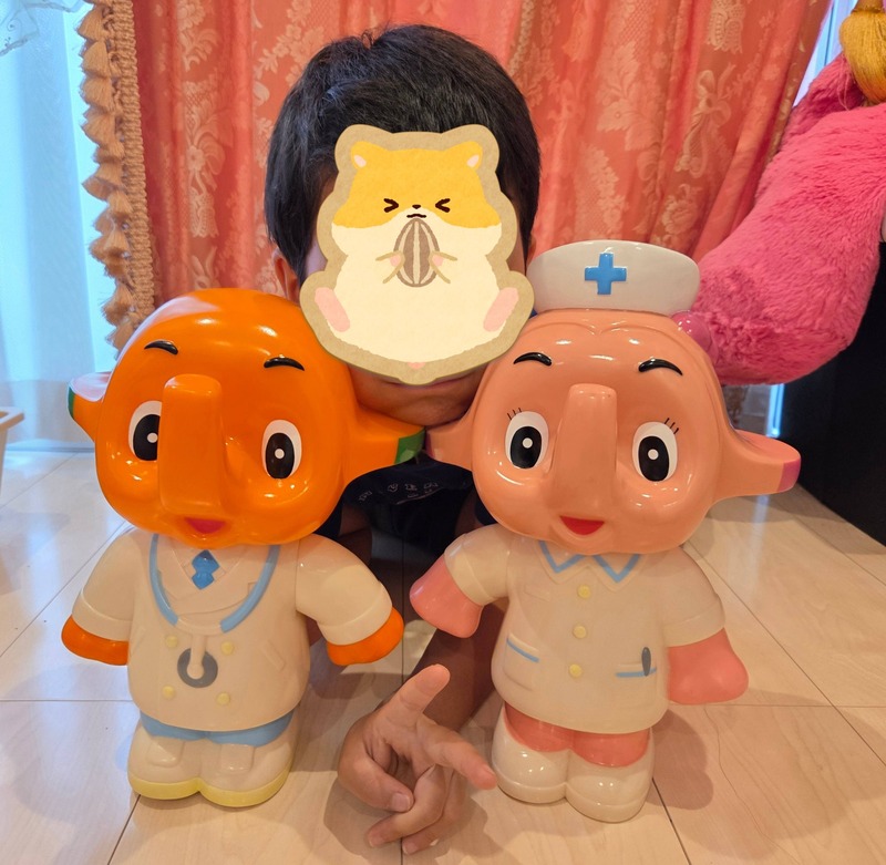 【非売品】サトちゃん　サトコちゃん バンク（ドクター&ナース） 昭和レトロ🌸佐藤製薬のサトちゃんドクター＆サトコちゃんナース